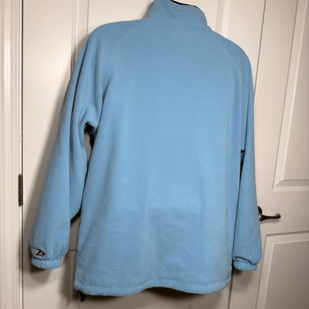 Pro Player UNC Tar Heels Reversible Fleece Windbreaker Jacket Blue Vintage M